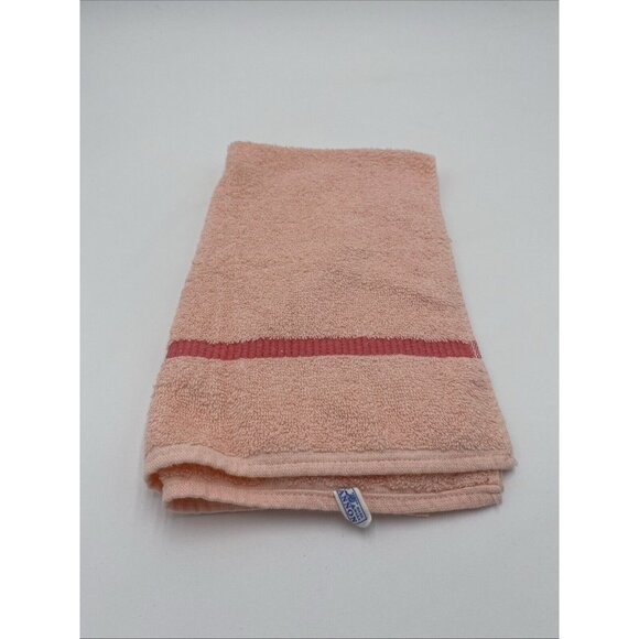 Vintage Cannon Hand Towel Pink MCM Made in USA  24" x 14" - Picture 1 of 4